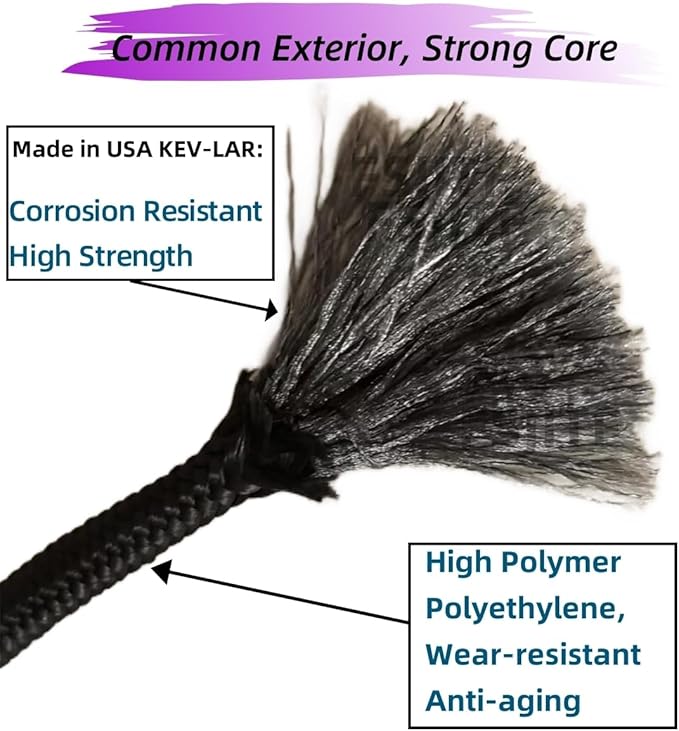 Patio Furniture Replacement Binding Rope 34ft,for Outdoor Hammock,Loungers,Hanging, Swing Chair (Black, Super Tension Rope)