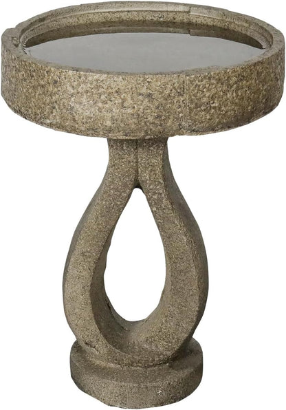SKYFIRE 21.8”Birdbaths for The Garden Clearance -Concrete Modern Bird Bath for Outside, Yard Statue Decoration for Garden, Patio, Yard, Lawn -15.7”Dia X 21.8”H Contemporary Birdbath with Pedestal