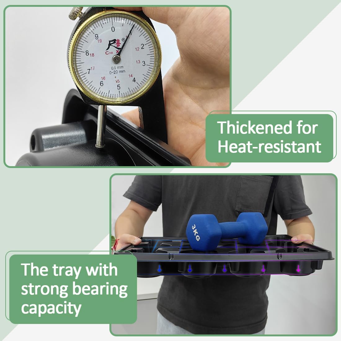 4 Inch Plastic Plant Pots 60 Pcs and 12 Cell Nursery Pots Trays 5 Pcs, Thick Sturdy Seeds Starting Germination Shuttle Carrying Trays, Black Small Planter Nursery Propagation 5 Sets