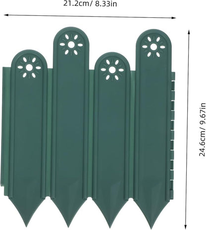 KESYOO 5pcs Decorative Outdoor Garden Edge Plastic Landscape Fencing with Corner Brackets for Lawn Flower Bed Borders Easy Install Outdoor Pet Fencing Panels