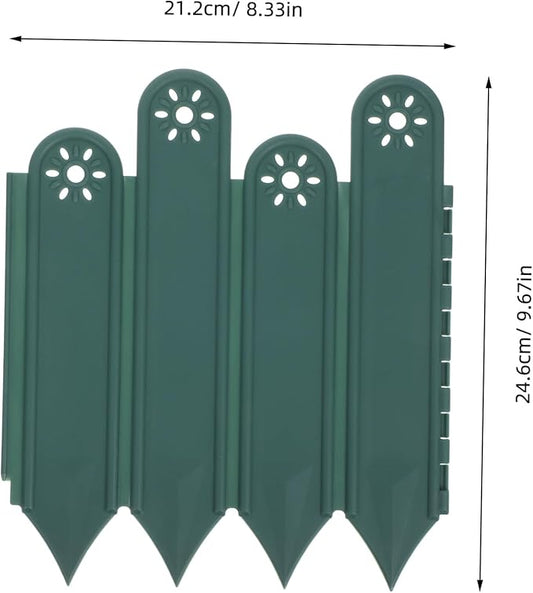KESYOO 5pcs Decorative Outdoor Garden Edge Plastic Landscape Fencing with Corner Brackets for Lawn Flower Bed Borders Easy Install Outdoor Pet Fencing Panels
