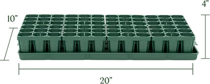 Vego garden Seedling Suite Products, 8 Pack Standard Seedling Trays with 10" x 20" Bottom Watering Trays