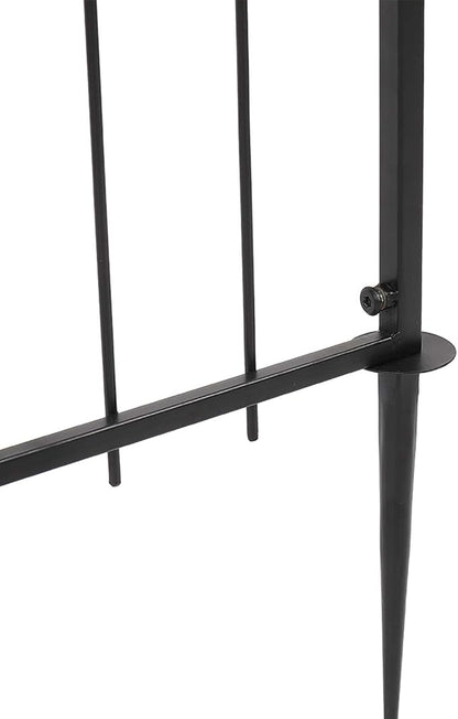 VINGLI Garden Arbor, Arch Archway for Wedding Ceremony Party, Steel Garden Trellis for Plant Climbing, Christmas Decorations Pergola for Backyard, Lawn (Black)