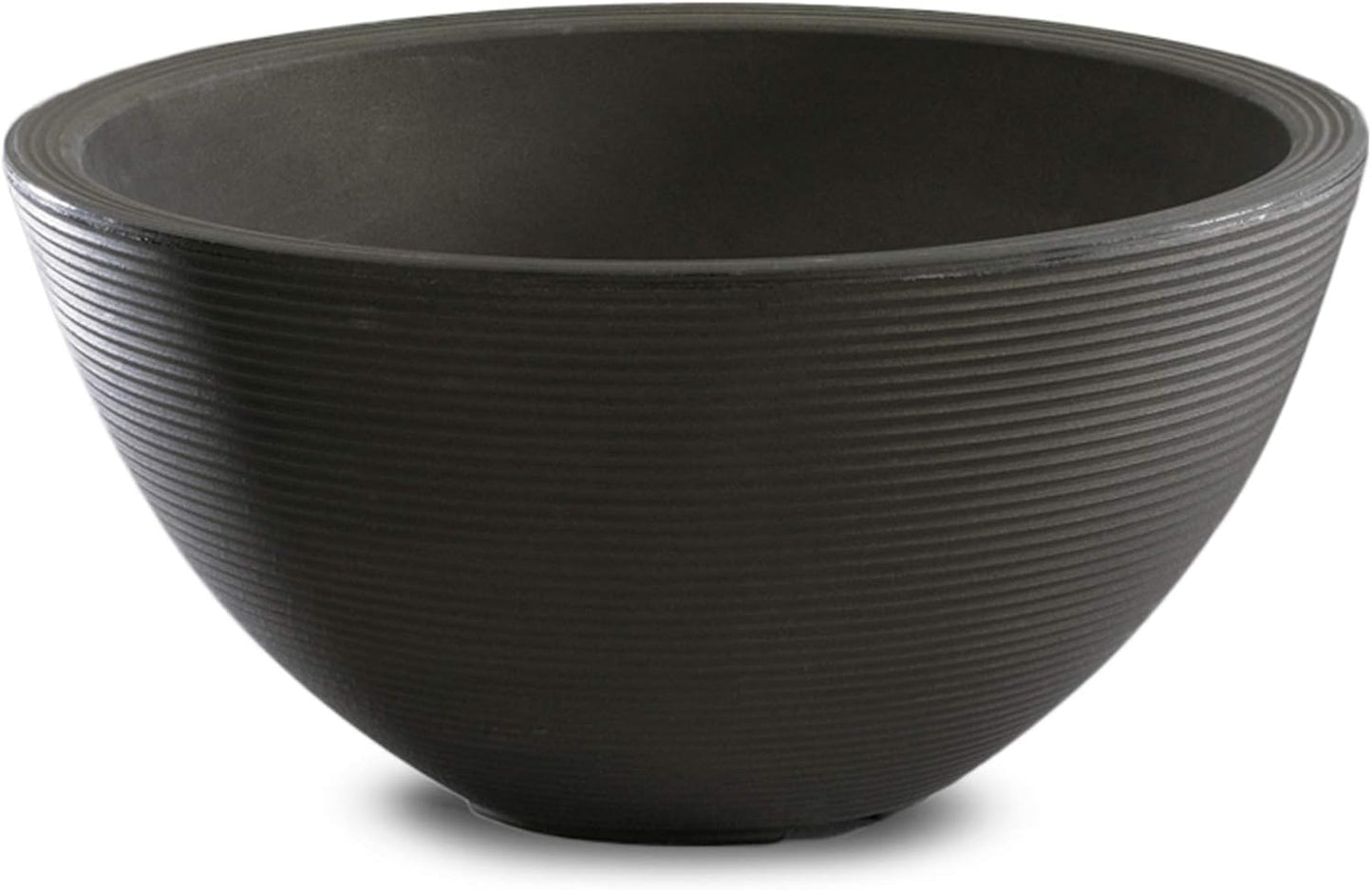 Crescent Garden Delano Bowl Planter, Indoor Outdoor Round Shallow Plant Pot for Water Garden, Bonsai Plant Pots, Succulents with Drain Hole - Double Walled Bowl Lotus Pot, 20" W (Old Bronze)