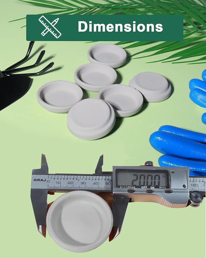 vensovo 2 Inch Grey Terracotta Plant Saucer Pots Tray - 12 pcs Mini Planter Saucers for Indoor & Outdoor Plants, Small Clay Trays Perfect for 1 Inch 1.5Inch Flower Pot