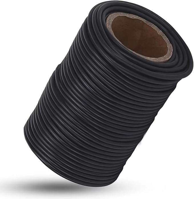 101 Feet Soft Plant Ties Black Plant Twist Ties, Plant ties for Support. for Plants Gardening Office Home, TPR Flexible Garden Ties Supplies with 3mm Diameter