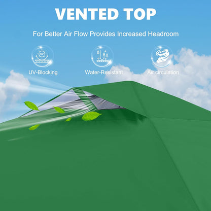 MASTERCANOPY Durable Pop-up Canopy Tent with 1 Sidewall (10'x10',Forest Green)