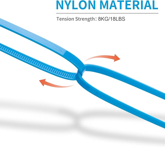 6 Inch White Zip Tie 1000 PCS, 18 Lbs - Small to Medium Zip Tie, Nylon PA66 UV Resistant Cable Tie for Indoor and Outdoor Use - Ideal for bundling and securing objects