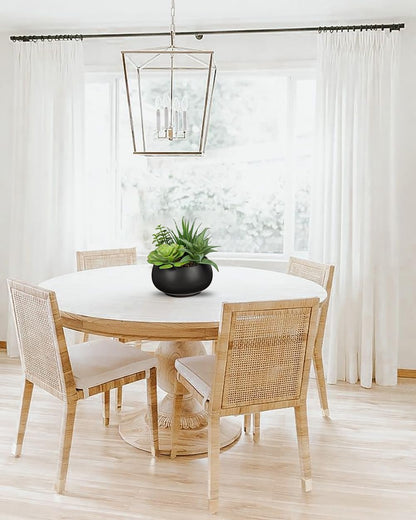 Fake Plants Artificial Succulents in Pots Faux Succulent Arrangement Potted Plant with Black Ceramic Pot for Home Decor Modern Office Desk Bathroom Shelf Living Room Indoor & Outdoor Decoration