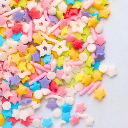 Sweets Indeed Sprinkles, Edible Sprinkle Mix, Perfect for Cake Decorations, Baking, Ice Cream, Cookies, Cupcake Topper (Rainbow Star)