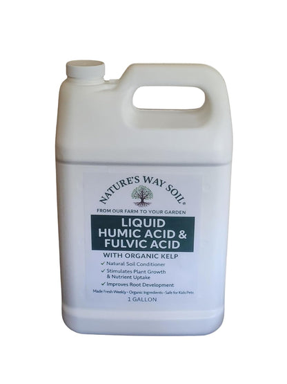 Nature's Way Soil Liquid Humic & Fulvic Acid with Organic Kelp, Concentrate, Natural Soil Conditioner, Plant Growth Stimulator, 1 Gallon
