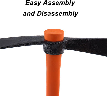 Dual Head Axe Hoe with Heavy Duty Forged Adze and Ergonomic Non-Slip Handle for Gardening, Hunting, Landscaping Outdoor 39mm/15-Inch