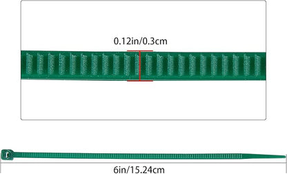 6 inch 3mm Dark Green Nylon Garden Cable Zip Ties Self Locking Cable Ties Twist Ties, Multi-Purpose Cable Tie (200 Pcs) Decoration Tie Wraps for Christmas Tree
