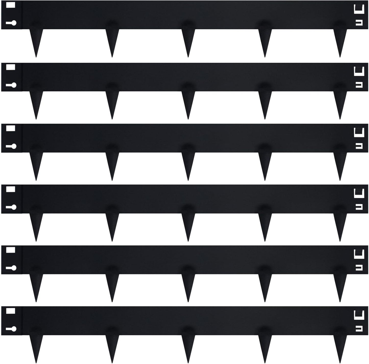 Metal Landscape Edging 42 Inch Strips, Steel Landscape Edging 6.3 Inch Depth, 6 Pack Hammer in Landscape Edging, Metal Edging for Landscaping