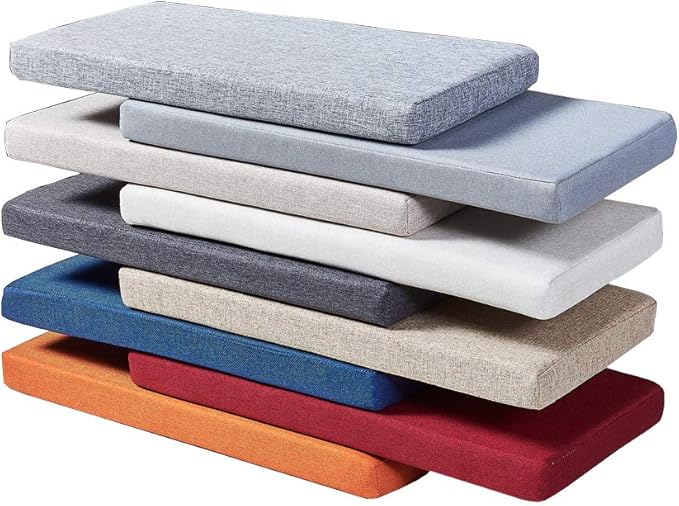 Bench Seat Memory Foam Chair Pads Non-Slip Rubber Back Indoor Swing/Settee Cushion 60 x 18 inch