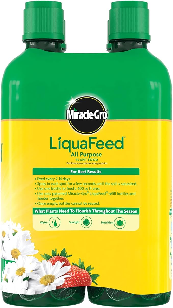 Miracle-Gro LiquaFeed All Purpose Plant Food Refills, Plant Fertilizer, 16 fl. oz., 4 Bottles/Pack (6-Pack)
