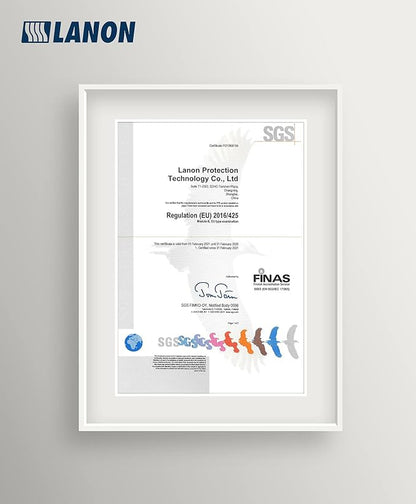 LANON 3 Pairs Nitrile Chemical Resistant Gloves, Reusable Heavy-Duty Rubber Gloves, Acid, Alkali & Oil Protection, Non-Slip, XXL