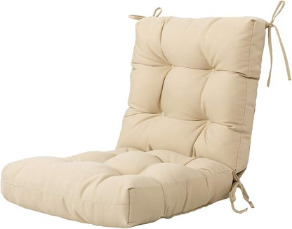 ARTPLAN All Weather Chair Outdoor Cushions Wicker Tufted Pillow with Back for Outdoor Furniture