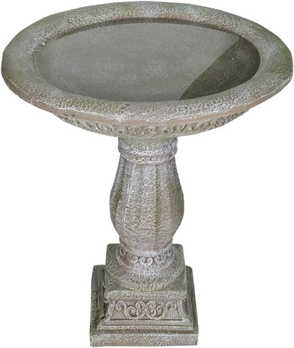 20”Dia.X 23.8”Tall Outdoor Birdbath with Pedestal - Modern Garden Birdbaths Outdoor Decor for Bird Spa & Birdfeeder, Floor Bird Baths for Garden Patio, Yard, Lawn