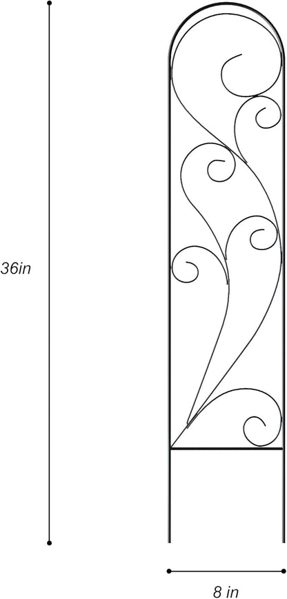 Zhongma 4 Pack 36" Metal Plant Trellis for Potted Plants Climbing,Indoor and Outdoor Fence Plant Support Trellis for Flower and Vagetable