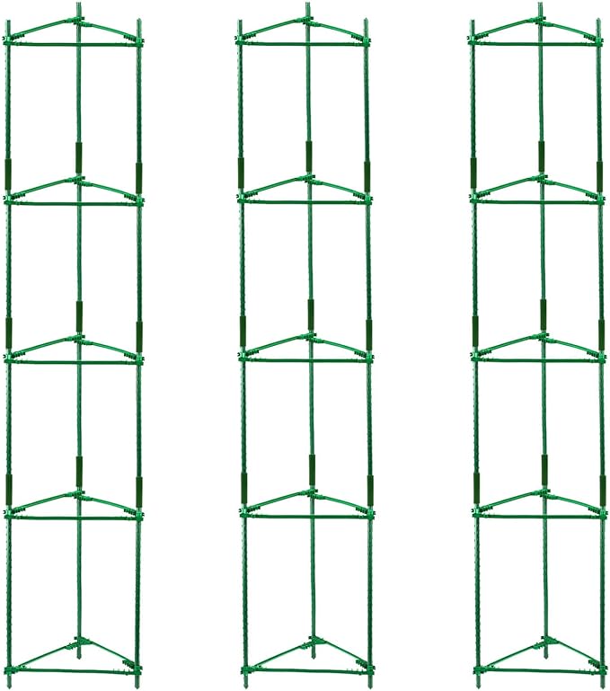 Orgrimmar Tomato Cages Garden Plant Support Stakes Outdoor Vegetable Trellis for Vertical Climbing Plant Up to 63“,3 Packs