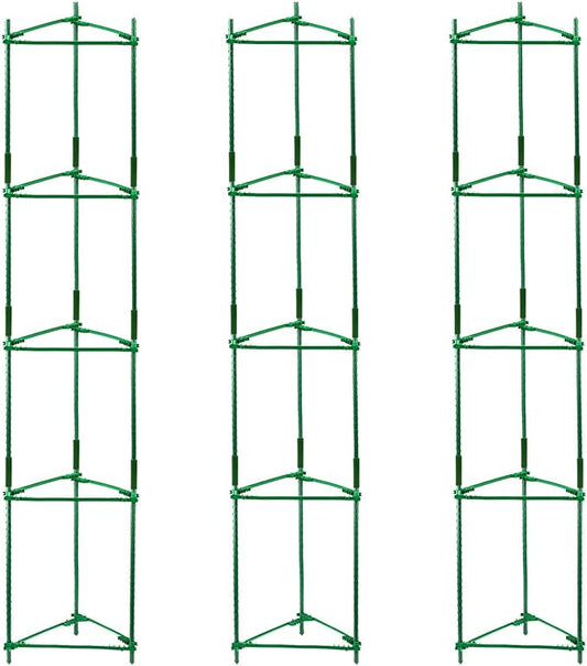 Orgrimmar Tomato Cages Garden Plant Support Stakes Outdoor Vegetable Trellis for Vertical Climbing Plant Up to 63“,3 Packs