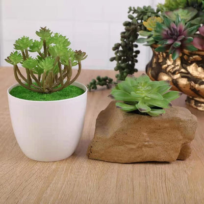18 Pack Artificial Succulents Realistic Textured Fake Succulents Unpotted Artificial Cactus Plant Suitable for Garden Home Office Greening and Decoration