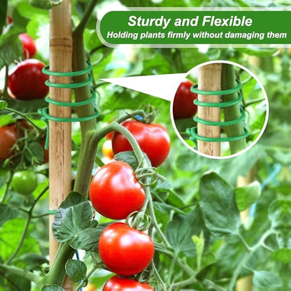 Shintop Plant Ties, 65.6ft Soft Green Garden Wire Flexible Twist Ties for Outdoor Climbing Plants,Tomatoes, Flowers, Roses Plant Support (3.5mm)