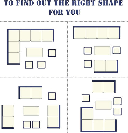 Wisteria Lane Patio Furniture Set, 7 Piece Outdoor Dining Sectional Sofa with Dining Table and Chair, All Weather Wicker Conversation Set with Ottoman, Ivory