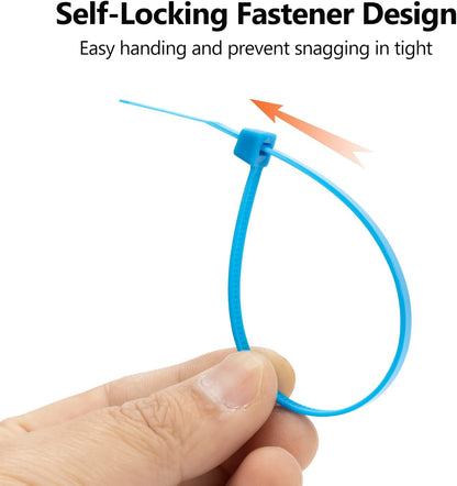 XINGO 100PCS Cable Zip Ties Heavy Duty, Premium Nylon Plastic Wire Ties with 50 Pounds Tensile Strength, Self-Locking Black Nylon Zip Ties for Indoor and Outdoor (14 inch, Dark Green)