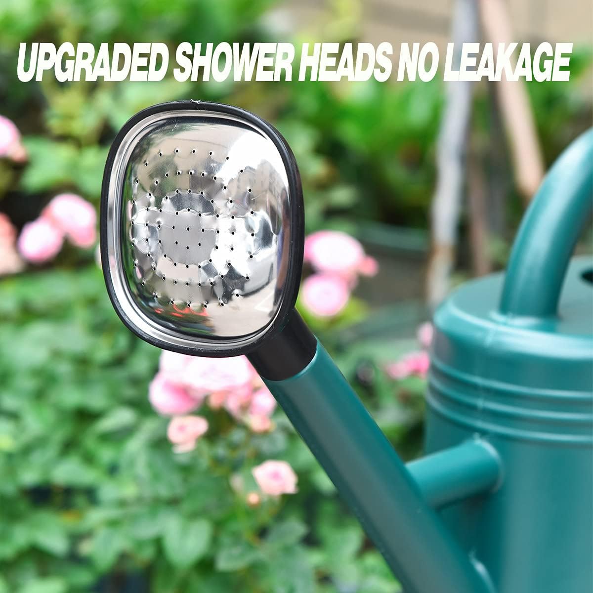 Watering Can 1 Gallon for Garden, Indoor Plants, Outdoor Plant House Flower, Large Long Spout with Sprinkler Head (Grey)