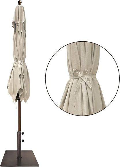 EliteShade USA 10-Year-Non-Fading 6x6Ft Square Market Umbrella Patio Outdoor Table Umbrella with Ventilation, Beige