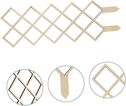 Wooden Climbing Plant Trellis for Indoor Gardens Honeycomb Support Frame Easy Assembly Plant Rack for Vines Orchids Tomatoes Indoor Climbing Vegetable Support