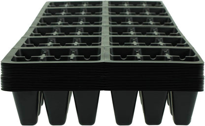 Handy Pantry Black Plastic Garden Tray Inserts – 20 Sheets, 72 Planting Pot Cells Each – 2x3 Nested x12 Configuration – Ideal for Nursery, Greenhouse, Seed Starting, and Vegetable Gardening