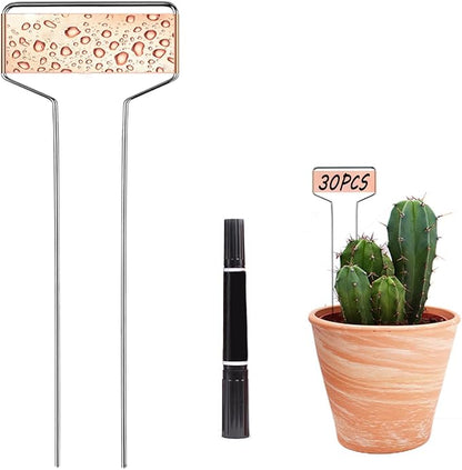 30pcs Plant Labels Copper Plant Markers for Outdoor Plants 6inch Plant Labels for Seedlings Outdoor Garden Waterproof Plant Tags and Labels for Flower Vegetable Herbs Greenhouse (6 in, Copper)