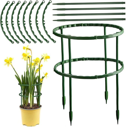 Plant Support Stakes Round Plant Support Ring Cage Shrub Holder for Vegetables Flowers 20Set..
