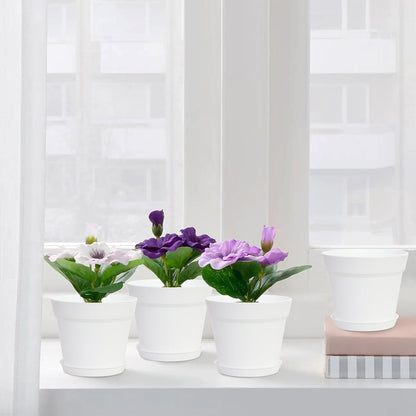 GARDIFE 20 Pack 4 inch Plant pots, planters for Indoor Plants, Flower pots, White