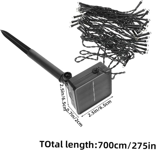 Outdoor Solar String Lights LED Warm White Solar Powered Garden Patio Balcony Decorative Lights with Easy Installation Weatherproof Design