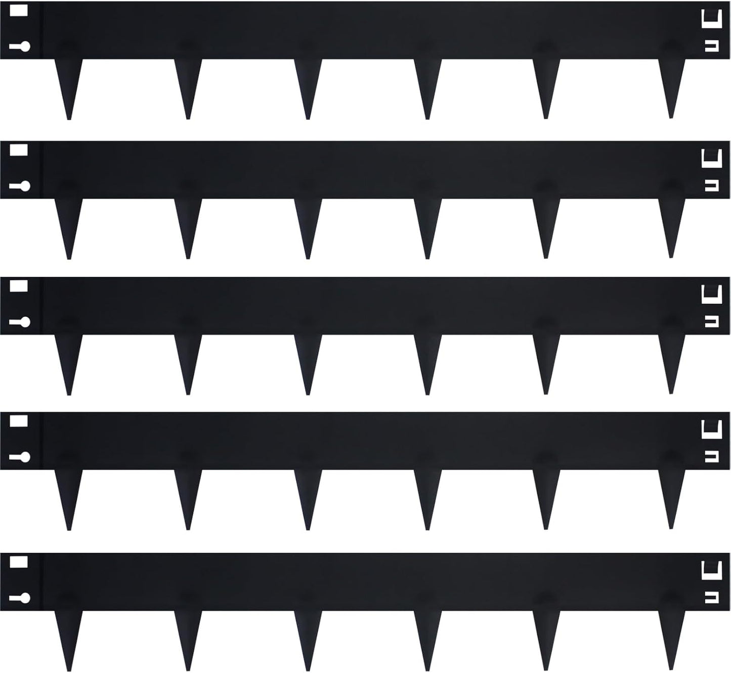 5 Pack Steel Landscape Edging,Metal Landscape Edging 40 Inch Strips, Metal Garden Edging 6 inch Depth, Steel Edging for Landscaping