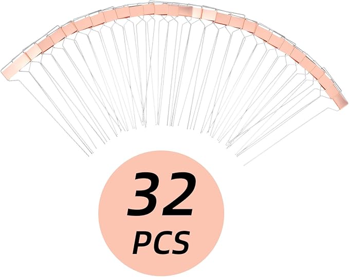 32 Pack 10 Inch Silver Copper Metal Plant Labels, Garden Stake Tags, Reusable Waterproof Planting Markers