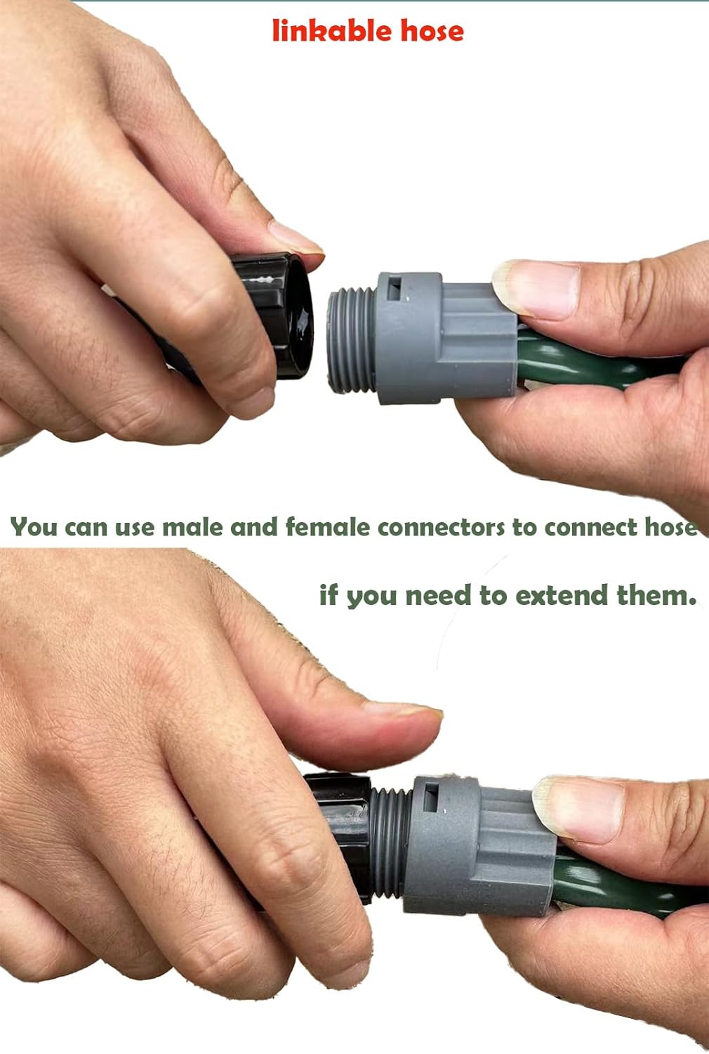 Watoo 2025 Sprinkler Hose & Soaker Hose for Yard - 25 FT Reinforced Flat Garden Hose with Holes, Heavy Duty No-Kink Lawn Irrigation Hose (Includes Stakes, High Pressure Spray)