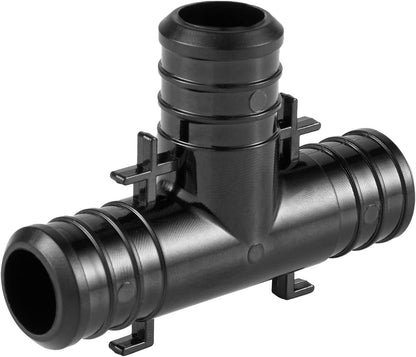 10-Pack EFIELD Pex Fittings Poly PPSU Barb Crimp 1/2" X 1/2" x1/2" Tee With Position Tab, ASTMF2159(PPSU1807007)