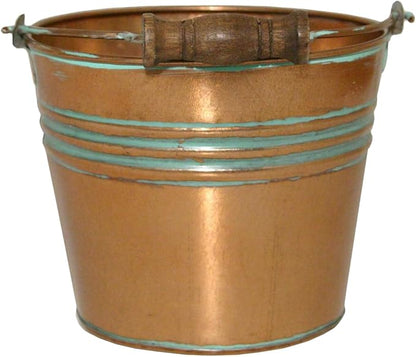 Headwind Vintage Collection - 6 Inch Vintage Copper Banded Planter with Handles – Galvanized Bucket Planter - Decorative Small Planters for Indoor Plants & Outdoor Use by Robert Allen