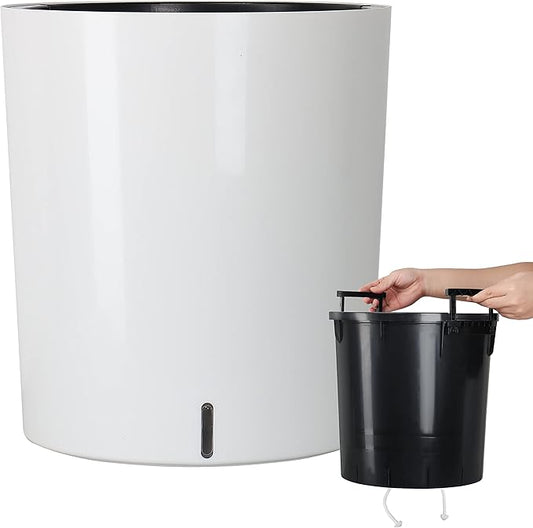 SAROSORA Large Round Self Watering Planter Pot 12.5'' for Home Garden Patio Tall Tree