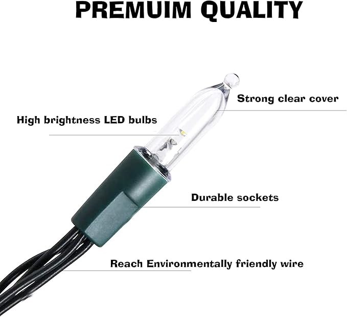 Dazzle Bright Battery Operated 50 LED Mini String Lights (Warm White, 1 Pack)