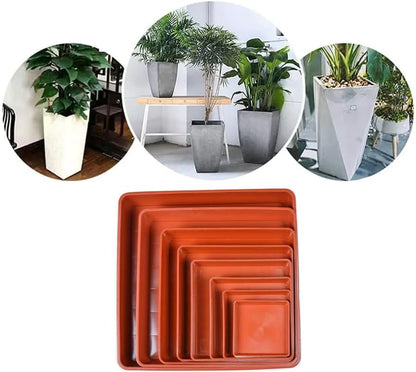 4 Pack Square Plant Saucer 16 Inch, Large Plant Trays for Pots, Heavy Plastic Plant Saucer,Deep Heavy Duty Plant Pot Saucers, Planters for Indoors and Outdoors Plants.