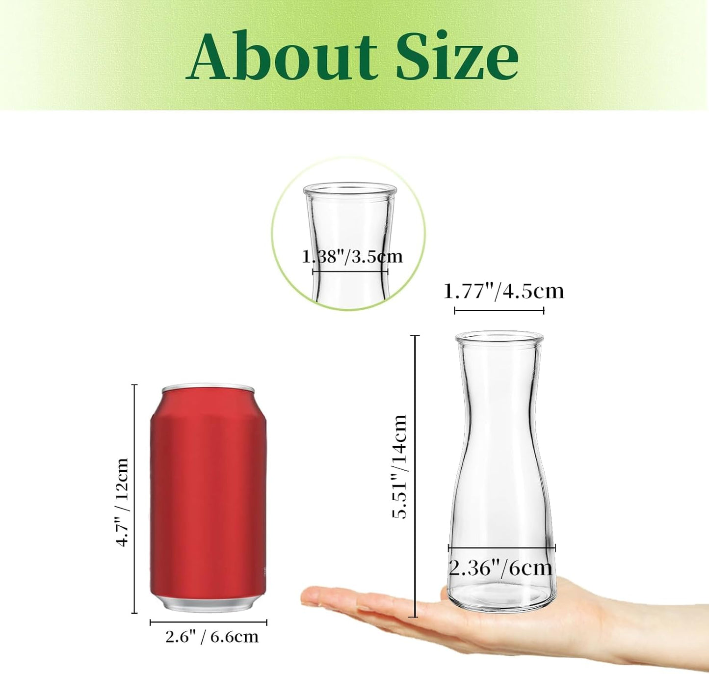 Hewory Glass Bud Vases for Centerpieces - Clear Small Flower Vase Set of 24, Modern Minimalist Cute Mini Decorative Bulk Vases for Wedding Bridal Shower Birthday Party Events Dining Room Table Decor