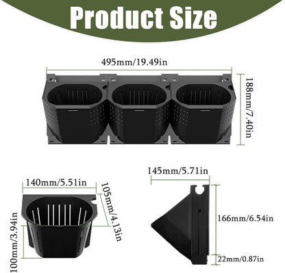 Self Watering Wall Planter with 36 Pots, Vertical Garden Planter for Indoor Plants, Wall Mounted planters Hanging Flower Herbs Vegetables, Wall Garden for Home (Black)