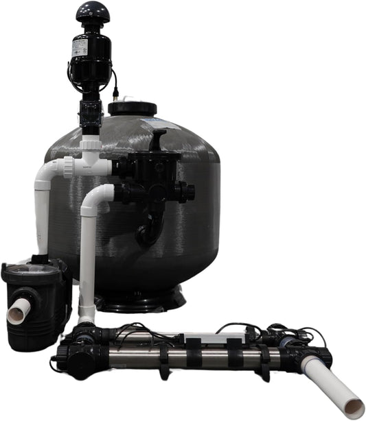 HALF OFF PONDS Simply Clear PRO Koi Pond Filter System with 2HP Blower, UV Clarifier & 1.5 HP Variable Speed Pump, Filters Ponds Up to 11,000 Gallons, Complete Kit with Bio Media, Multiport Valve