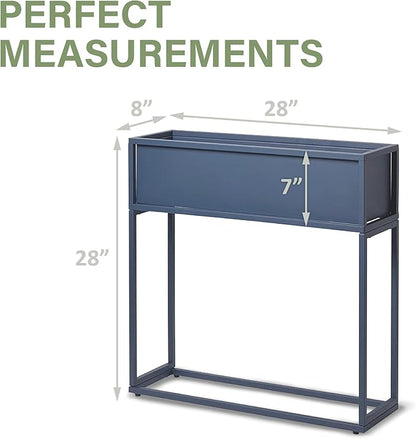 Cocoyard Tall Planter Box - Durable Raised Garen Bed for Herbs and Flowers - Tall Rectangle Elevated Planter for Outdoor Plants & Backyard Gardening (Navy, 28" H - 2 Pack)